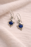 Midnight Stone Silver Earrings
