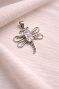 Silver Dragonfly Pendant
