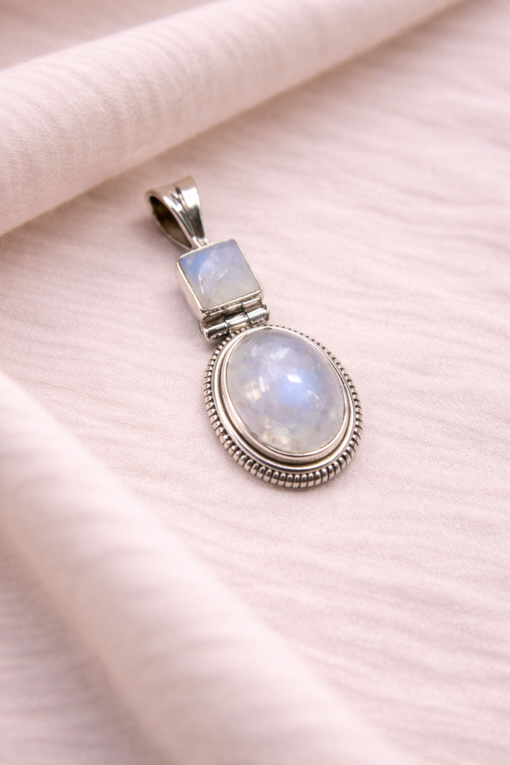 Moonlight Cascade Silver Pendant