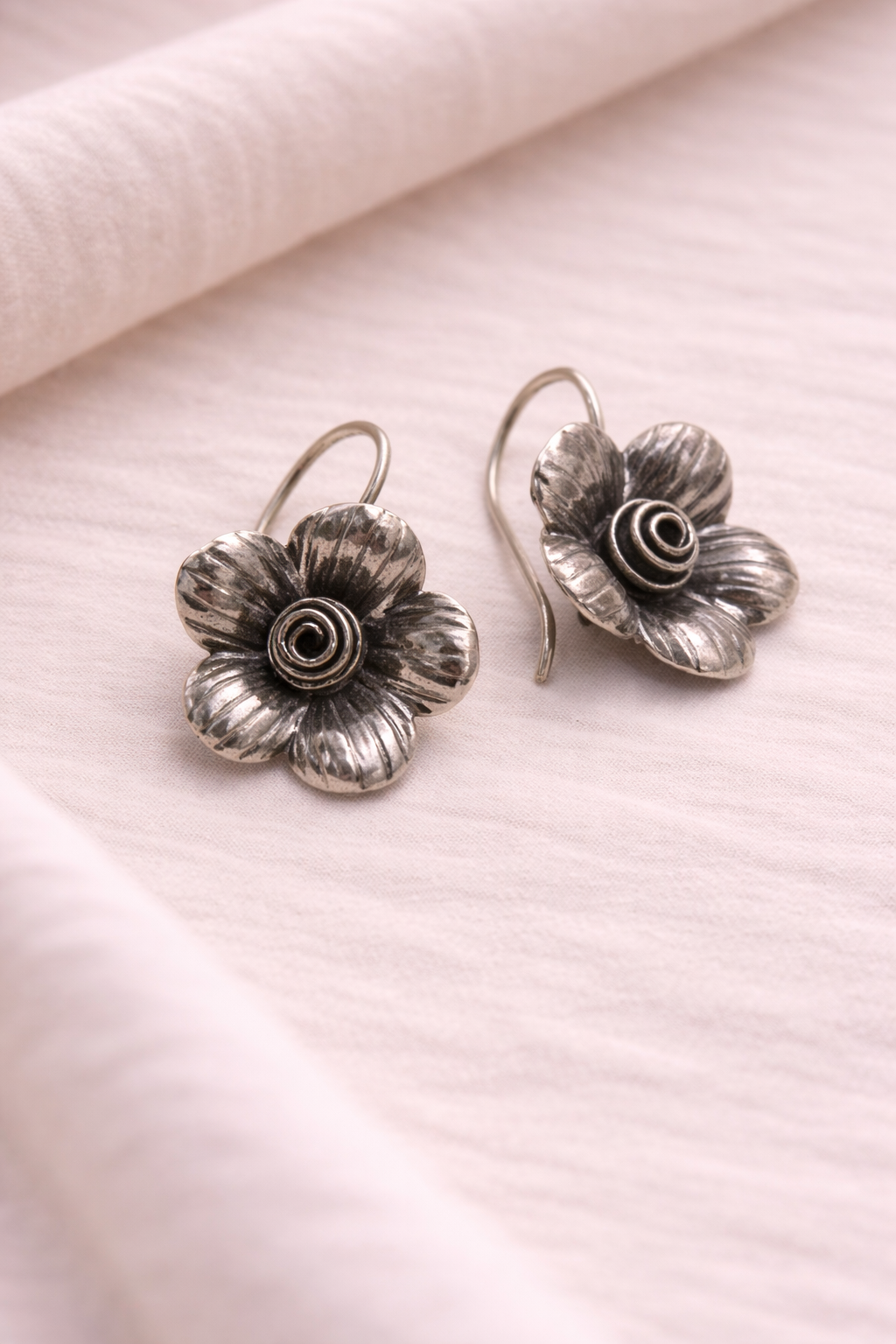 Wild Bloom Silver Earrings