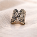 Twin Spiral Silver Ring