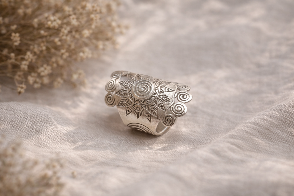 Silver Ring | Solar Spiral