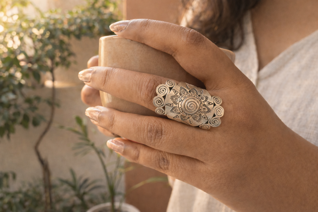 Silver Ring | Solar Spiral